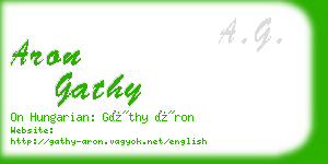 aron gathy business card